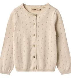Wheat Striktrøjer*Cardigan - Strik - Maia - Off White m. Hulmønster