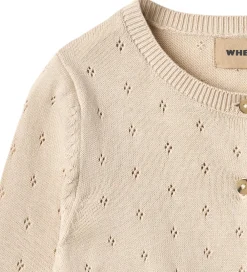 Wheat Striktrøjer*Cardigan - Strik - Maia - Off White m. Hulmønster