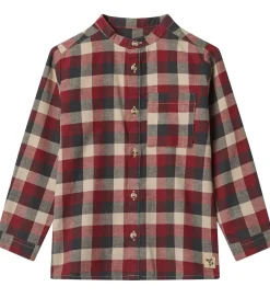 Skjorter-Wheat Skjorte - Willum - Red Blue Check