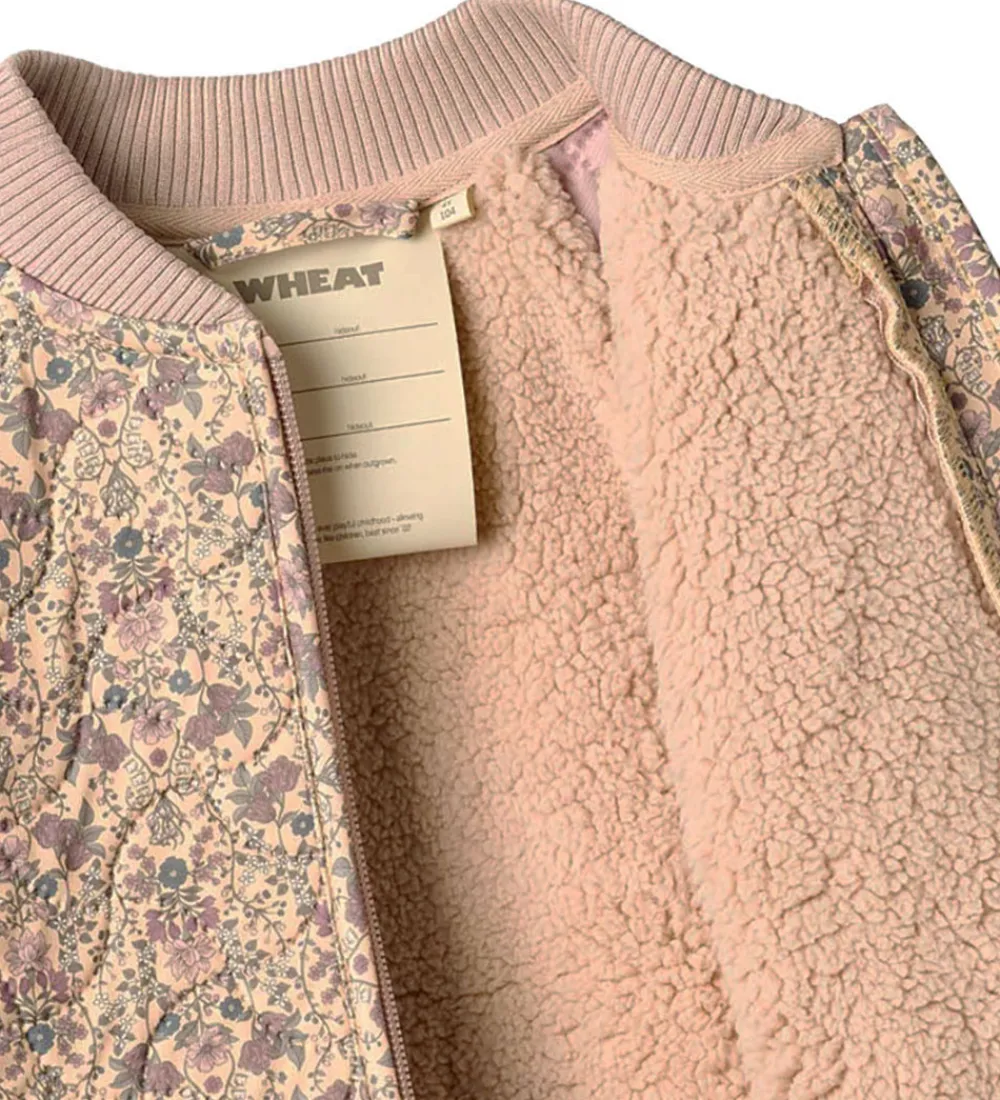 Termotøj-Wheat Termojakke m. Fleece - Ellas - Mellow Peach Tapestry