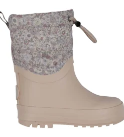 Termostøvler|Gummistøvler-Wheat Termostøvler - Drizzle - Rose Dust Flowers