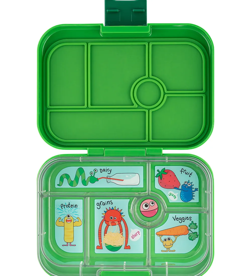 Skole|Madkasser-Yumbox Madkasse m. 6 Rum - Bento Original - Jurassic Green