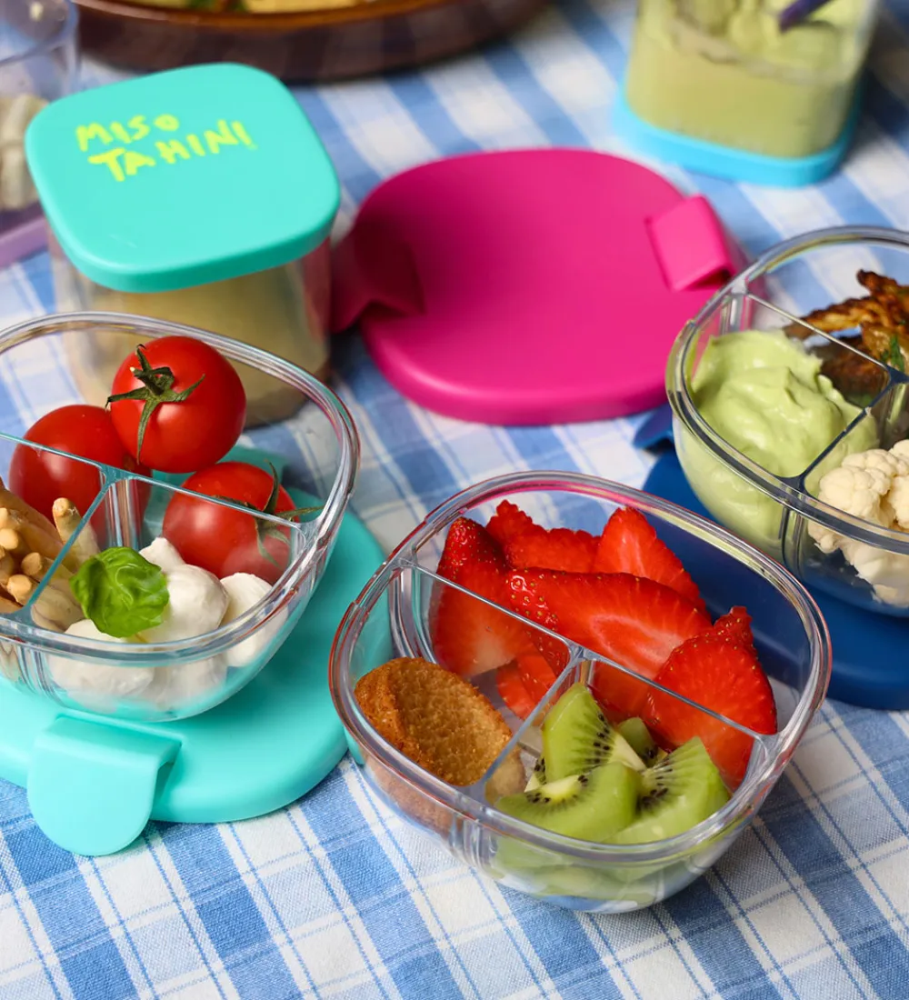 Skole|Madkasser-Yumbox Snack Bowl - 3 Rum - Navy Blue