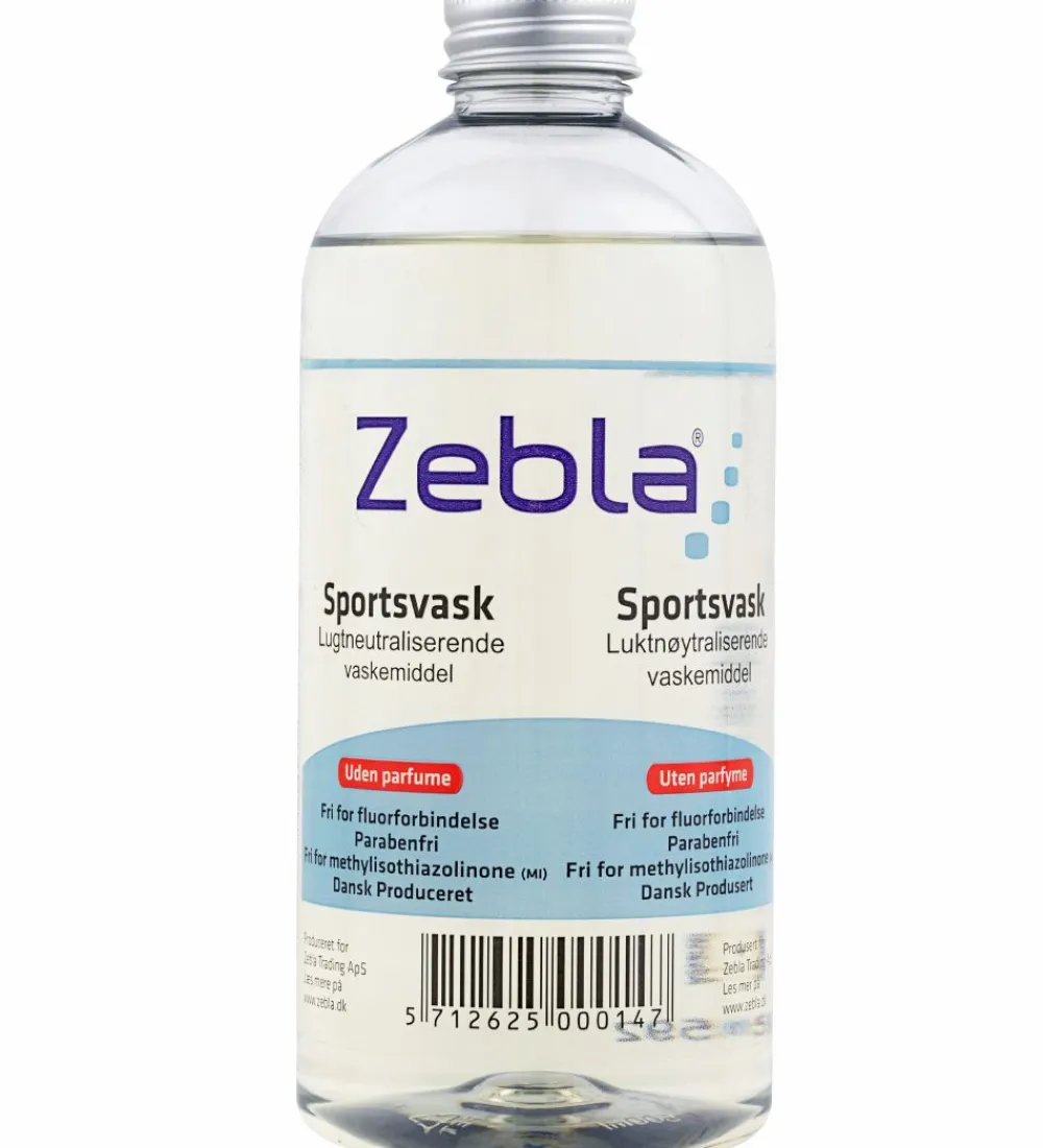 Plejeprodukter-Zebla Sportsvaskemiddel - 1000 ml - Parfumefri